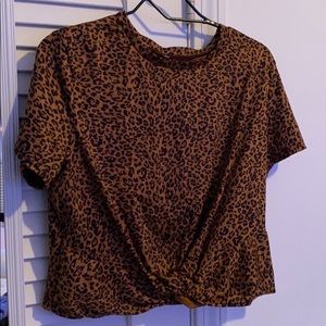 Leopard Print, Front Twist Top